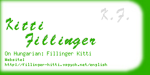 kitti fillinger business card